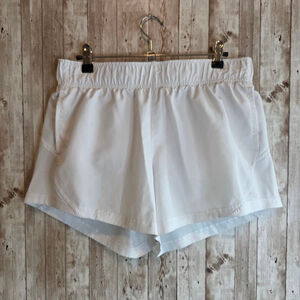 Women's Athletic Works White Athletic Shorts M